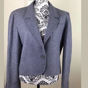 Jaeger  %100 Wool Blue Gray  blazser Jacket 14